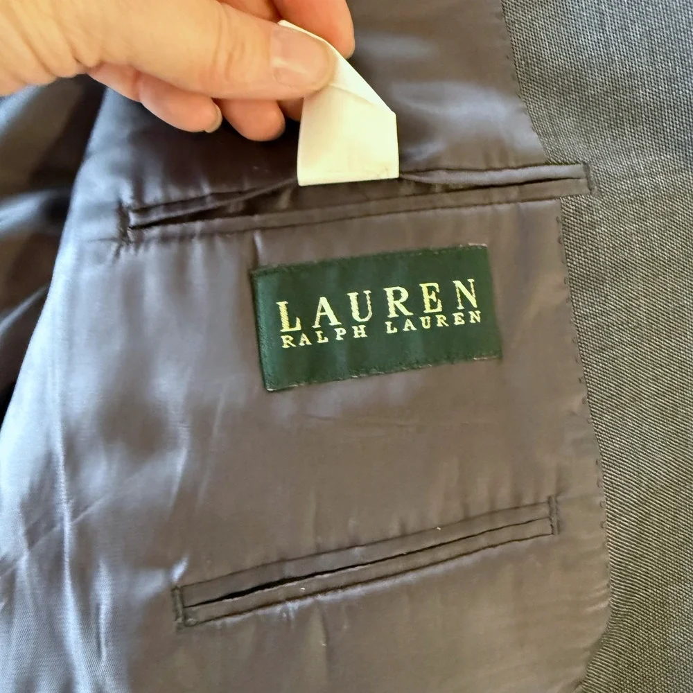 Lauren Ralph Lauren Men's Gray Wool Blend Suit Jacket Blazer Sport‎ Coat 50L